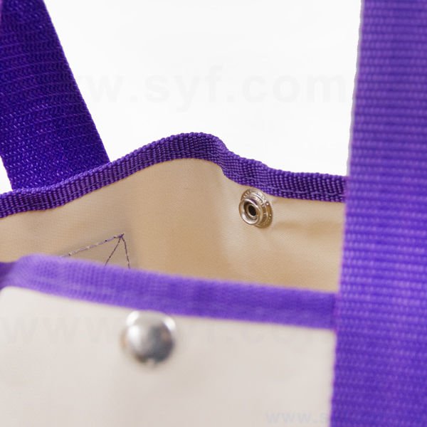 防潑水手提袋-牛津布材質加扣子-多款客製布料批發推薦-採購訂製立體購物袋